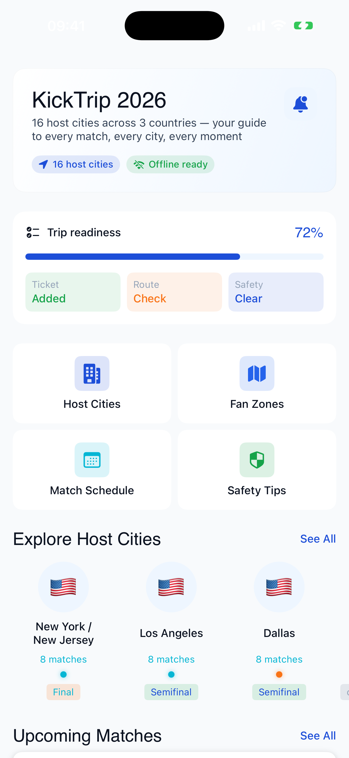 KickTrip 2026 app home screen